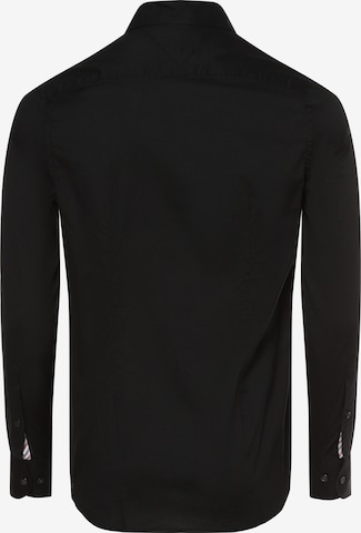 TOMMY HILFIGER Slim fit Button Up Shirt 'Flex' in Black