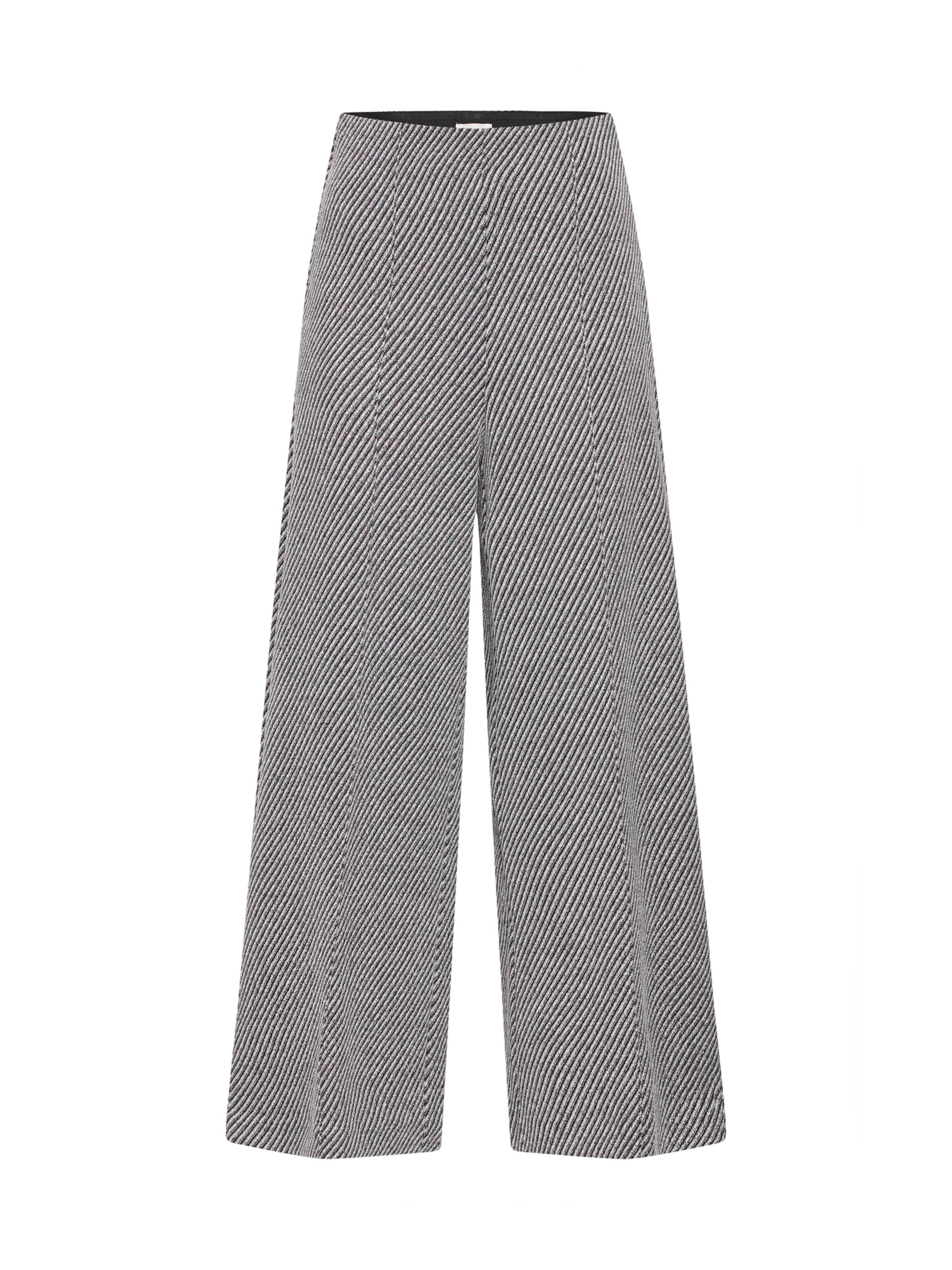 ICHI - Perna larga Calças 'IHKATE' em cinzento: frente