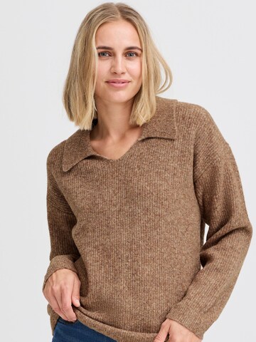 Pullover 'Astra' di PULZ Jeans in marrone: frontale
