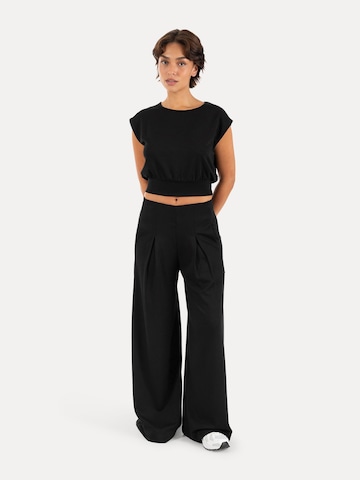 Smilodox Wide leg Broek 'Vanea' in Zwart