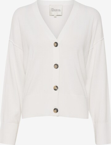 My Essential Wardrobe Gebreid vest 'Emma' in Wit: voorkant