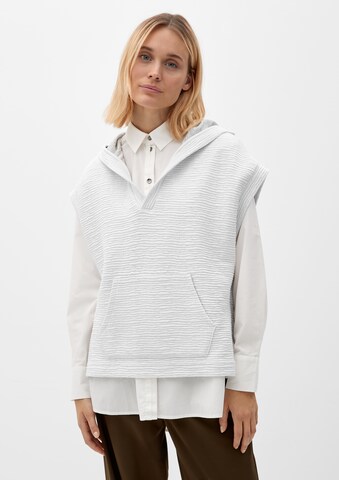 Sweat-shirt s.Oliver en blanc : devant