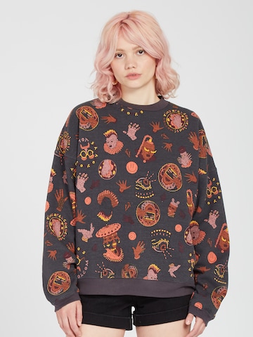 Volcom Sweatshirt 'Connected Minds' in Schwarz: predná strana