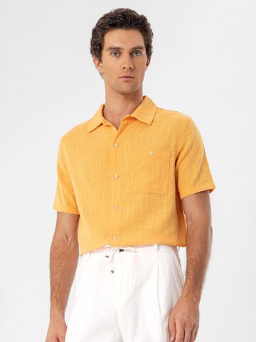 Antioch Comfort fit Button Up Shirt in Orange