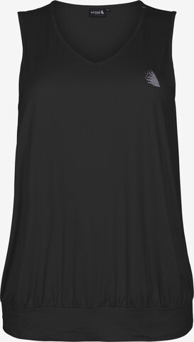 Active by Zizzi Sports Top in Black: front