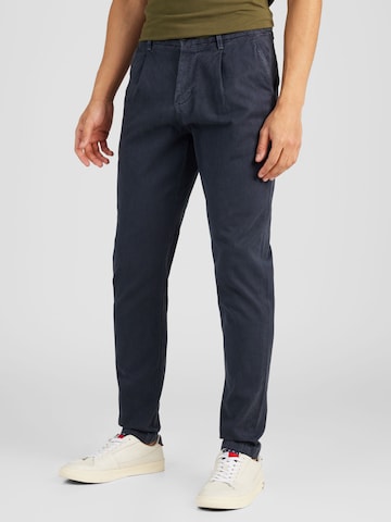 Slimfit Pantaloni con pieghe 'Harlem Dobby' di TOMMY HILFIGER in blu: frontale