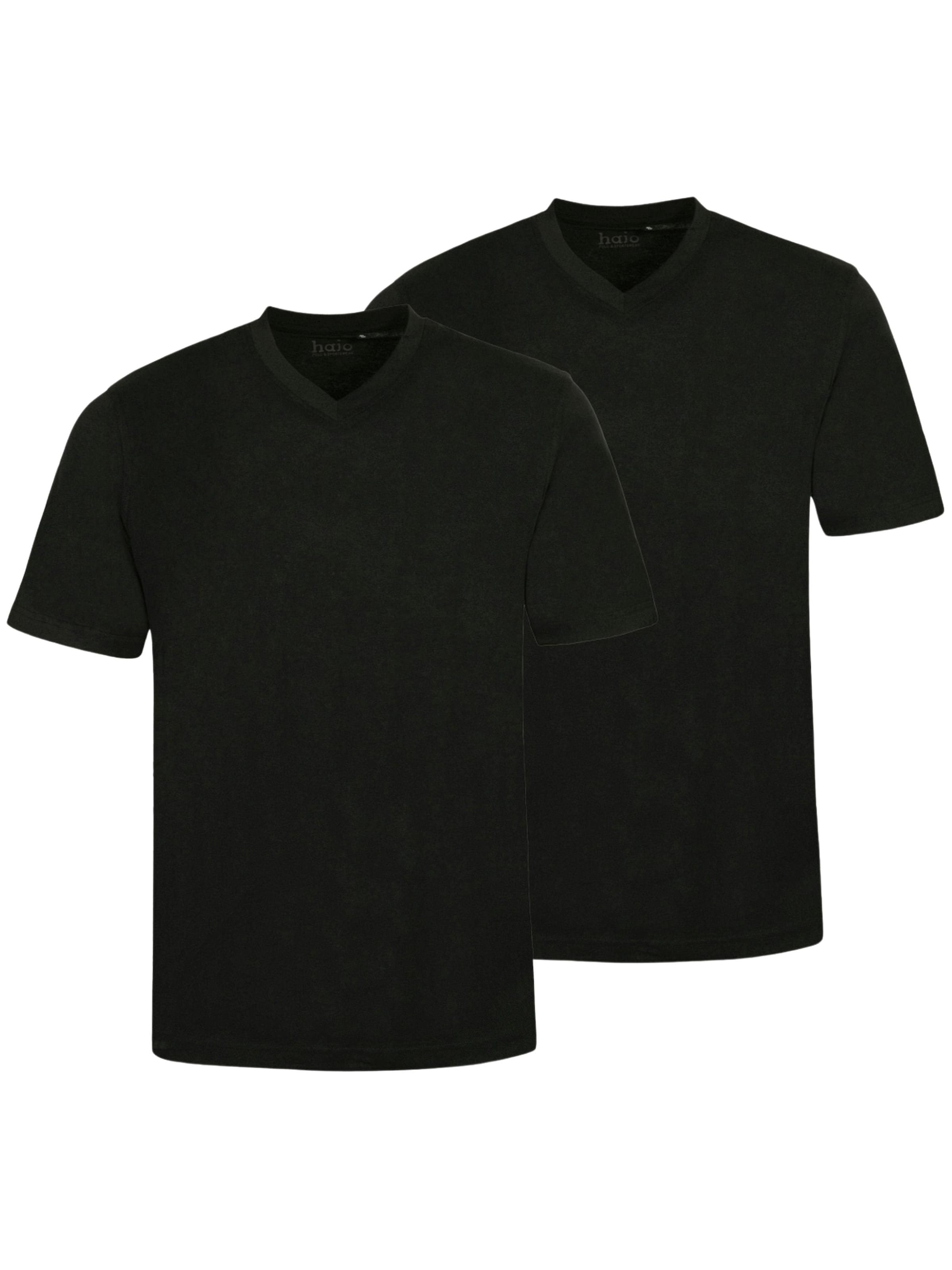 HAJO Shirt 'Doppelpack'‌‌ in Schwarz: Vorderseite