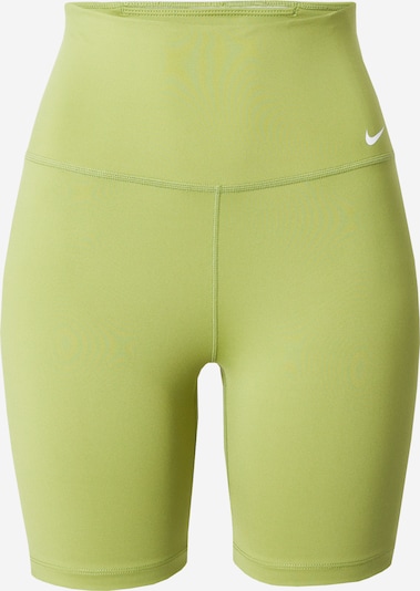 NIKE Pantalon de sport 'ONE' en pomme / blanc, Vue avec produit