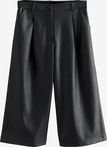 juoda Next Plačios klešnės Klostuotos kelnės: priekis