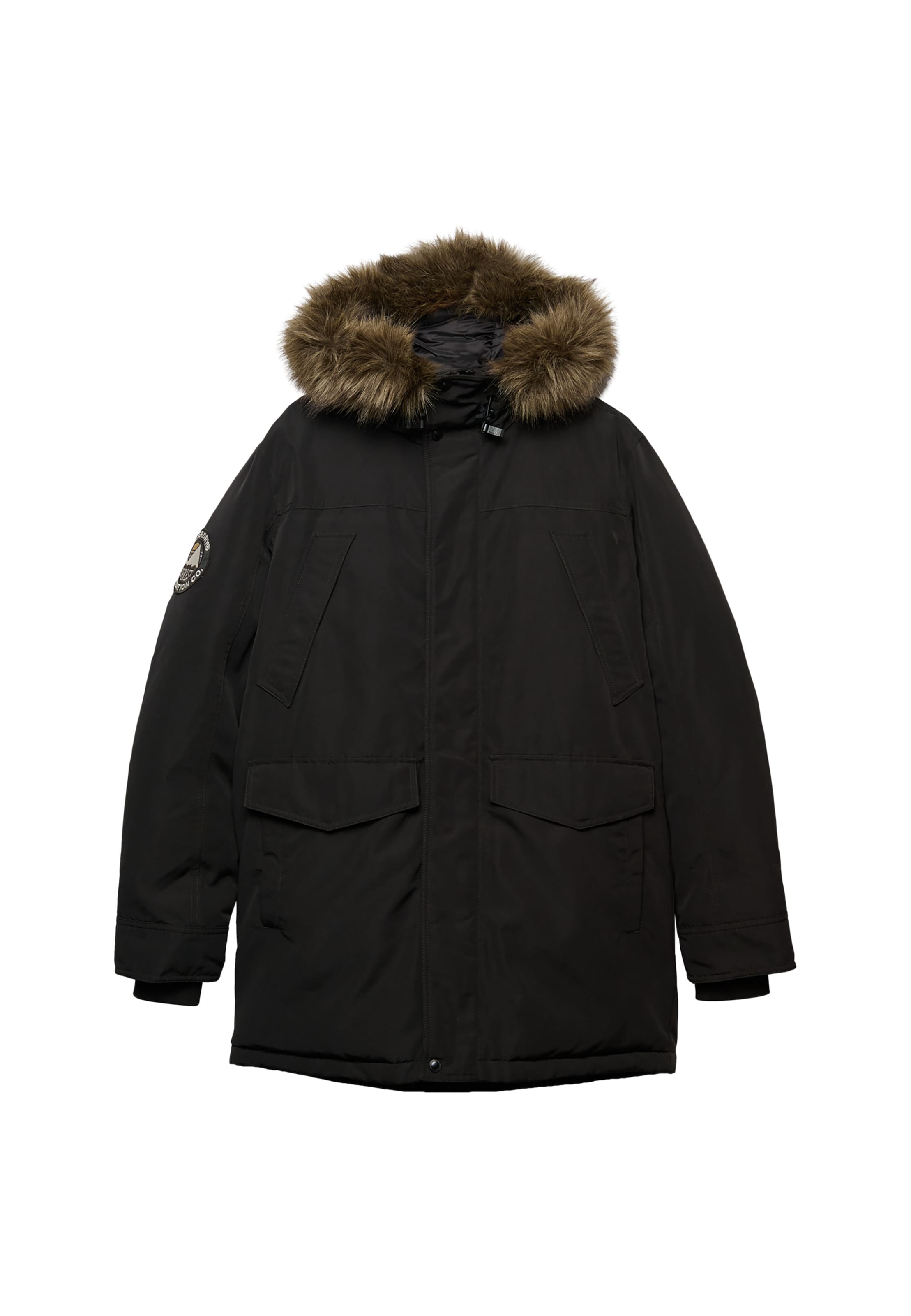 Superdry & Co Parka 'Everest' in Schwarz: Vorderseite