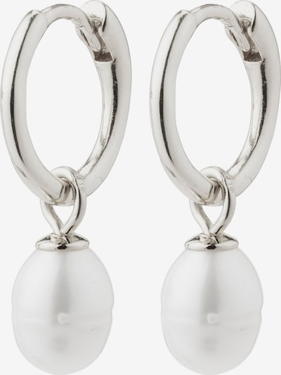 Pilgrim Ohrringe 'BERTHE' in silber / perlweiß, Produktansicht