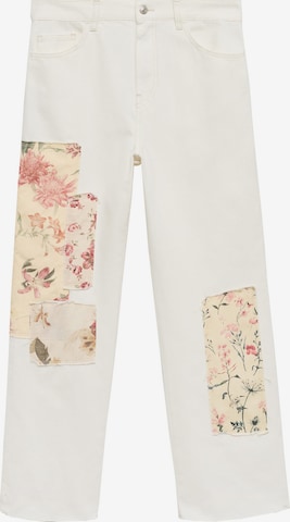 MANGO regular Jeans 'Nina' i hvid: forside