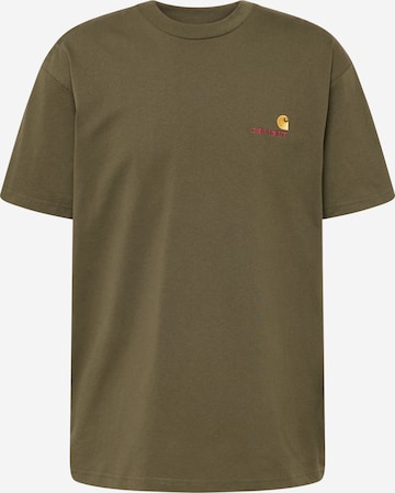 Carhartt WIP Bluser & t-shirts 'American Script' i grøn: forside