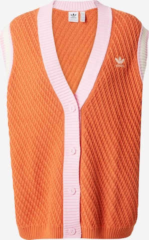 Gilet in maglia di ADIDAS ORIGINALS in arancione: frontale