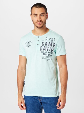 T-Shirt CAMP DAVID en vert : devant