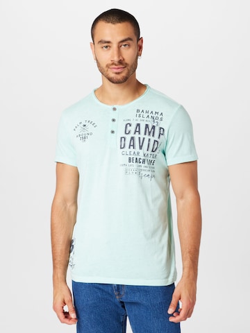 CAMP DAVID - Camiseta en verde: frente