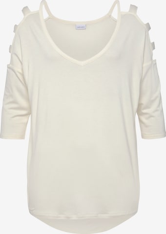 T-shirt LASCANA en blanc : devant