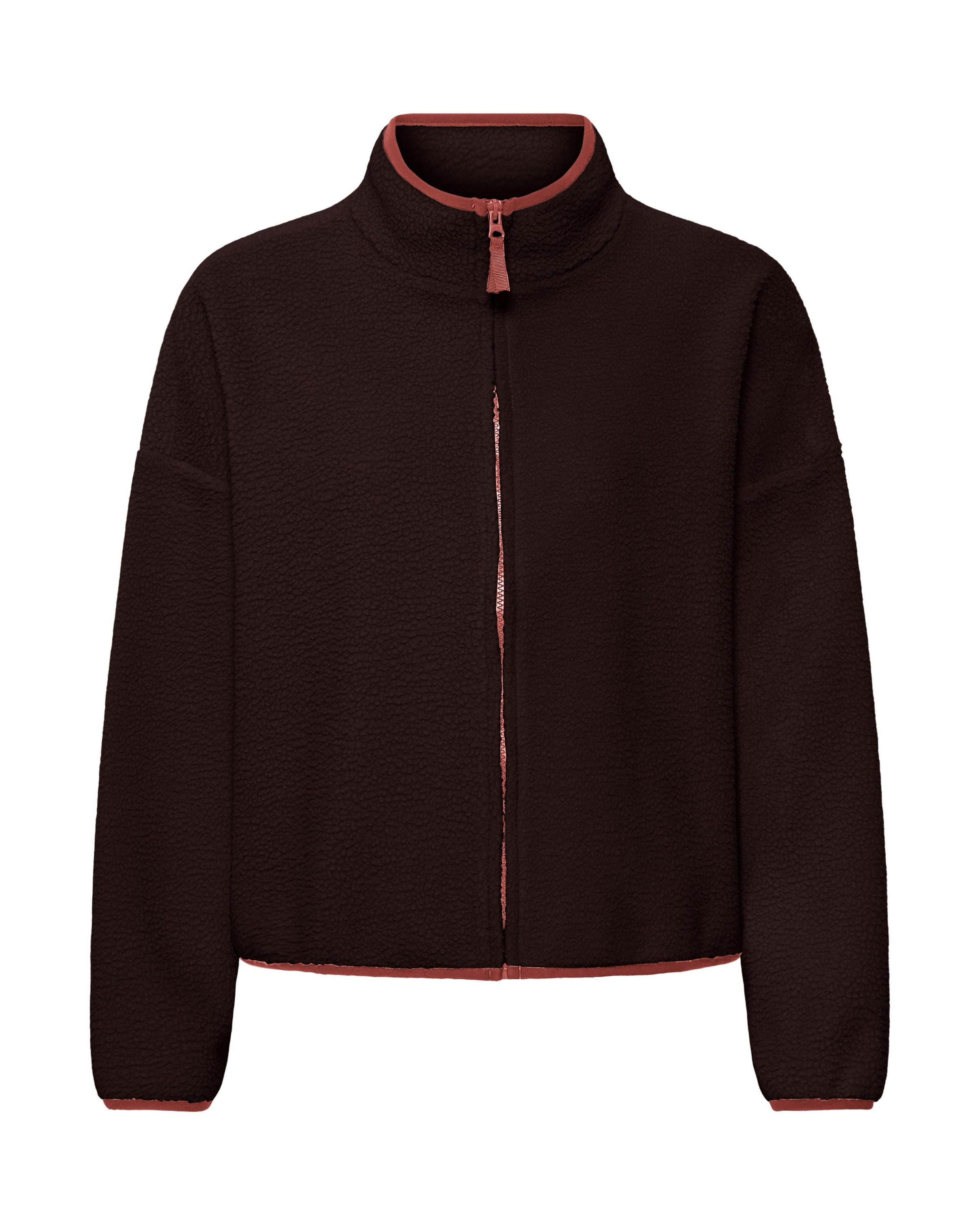 ICHI Fleece jas 'MONSI ' in Bruin: voorkant