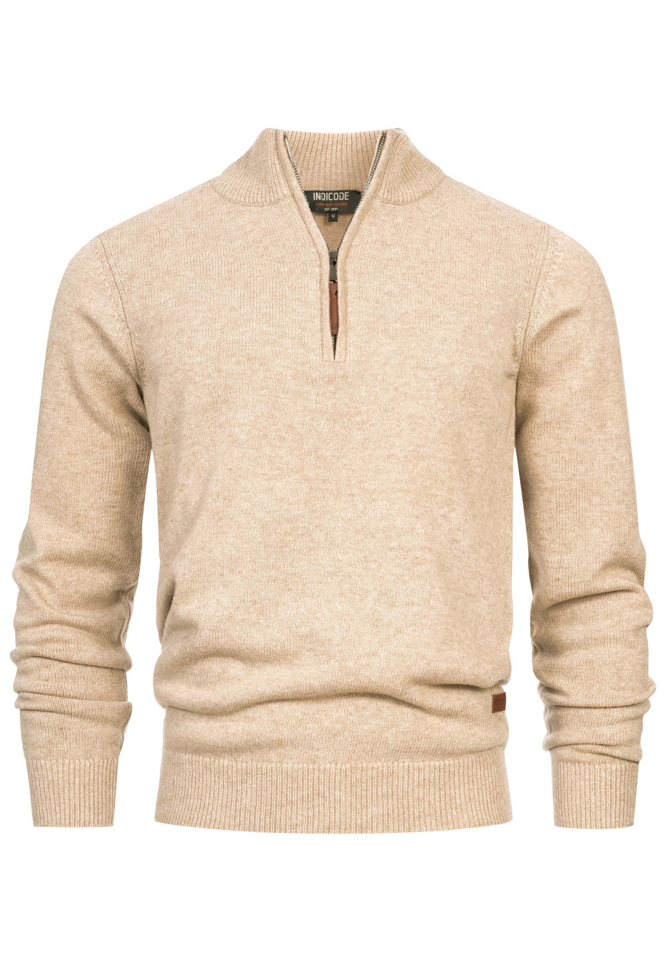 INDICODE JEANS Trui in Beige: voorkant