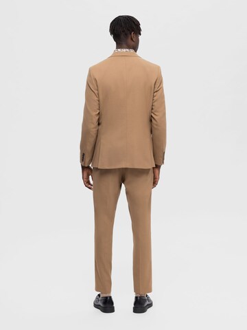 SELECTED HOMME Slim fit Suit Jacket in Brown