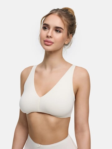 cfab by creamy fabrics Bralette Bra 'Cotton Bügelloser BH' in White