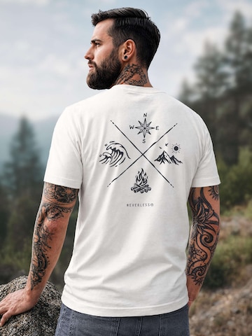 Neverless Shirt 'Nature Compass' in White