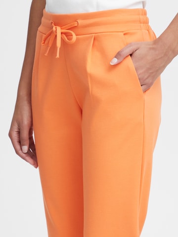 ICHI - Tapered Calças 'KATE' em laranja