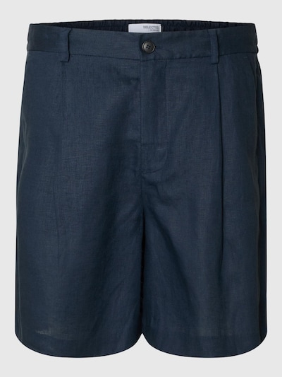 SELECTED HOMME Bukser med lægfolder i navy, Produktvisning