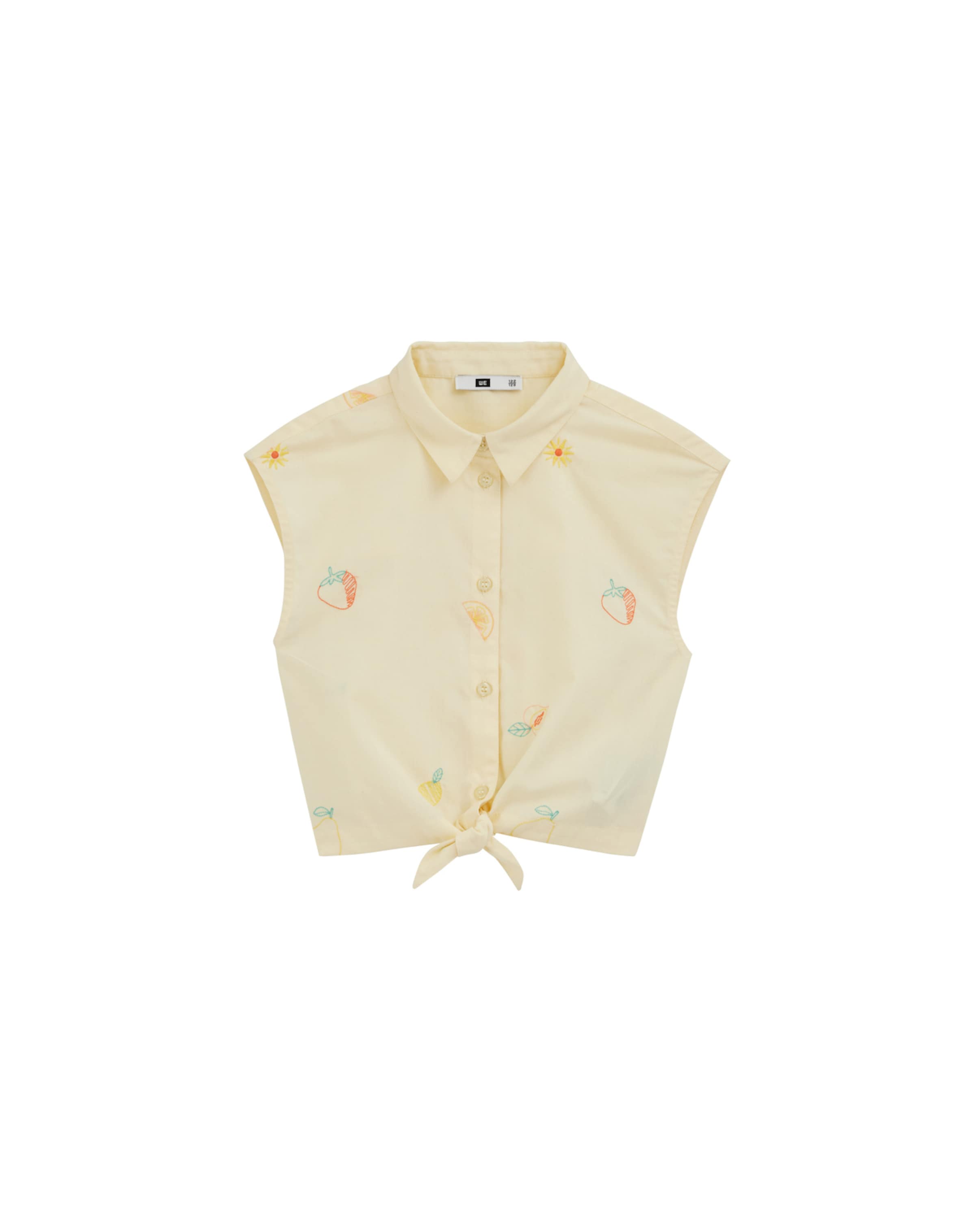 dzeltens WE Fashion Blūze: no priekšpuses