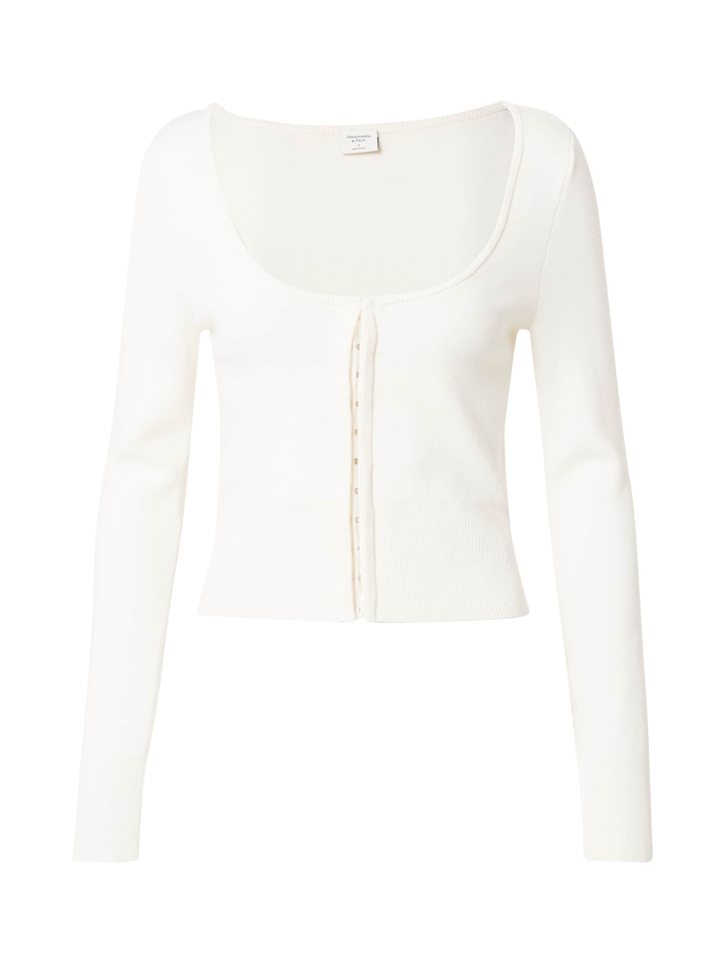 Geacă tricotată de la Abercrombie & Fitch pe alb: față