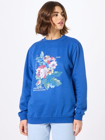 Sweat-shirt Nasty Gal en bleu : devant