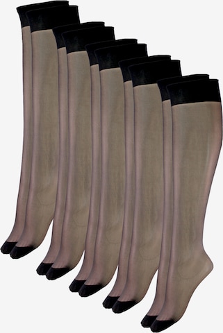 Esda Knee High Socks in Black: front