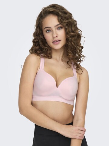 ONLY PLAY Bustier Sport-BH 'ONPMARTINE-2' in Pink: Vorderseite