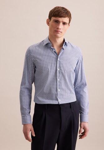 SEIDENSTICKER Slim fit Button Up Shirt in Blue: front