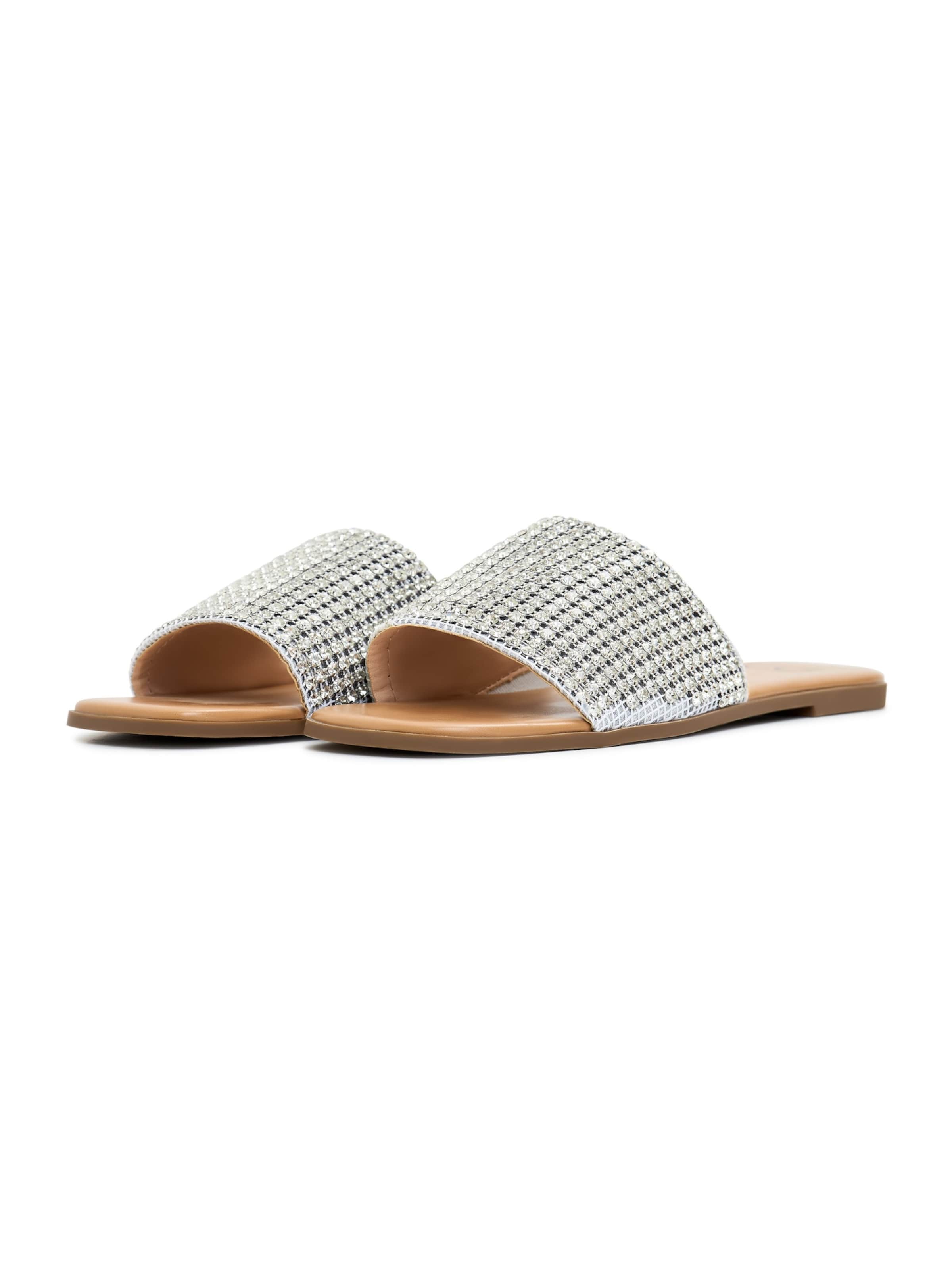 CESARE GASPARI Mules in Silver