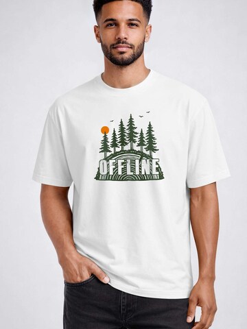 Neverless Shirt 'Offline Bäume' in White