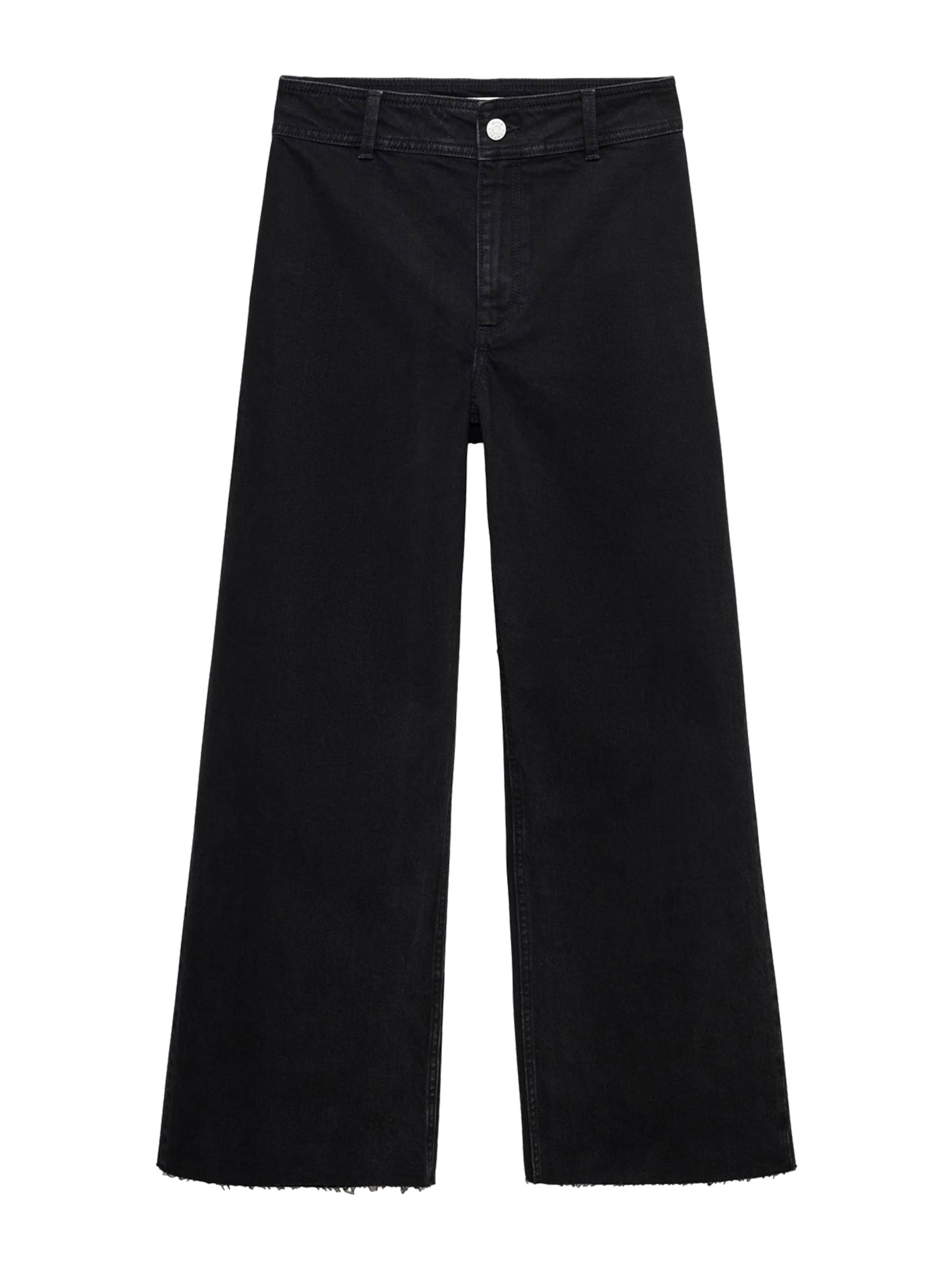 MANGO Regular Jeans 'CATHERIN' in Zwart: voorkant