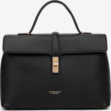 Borsa a mano 'Borsa a Mano Donna Pelle Vegana PU con Girello e Tracolla Rimovibile' di Diana&Co. in nero: frontale
