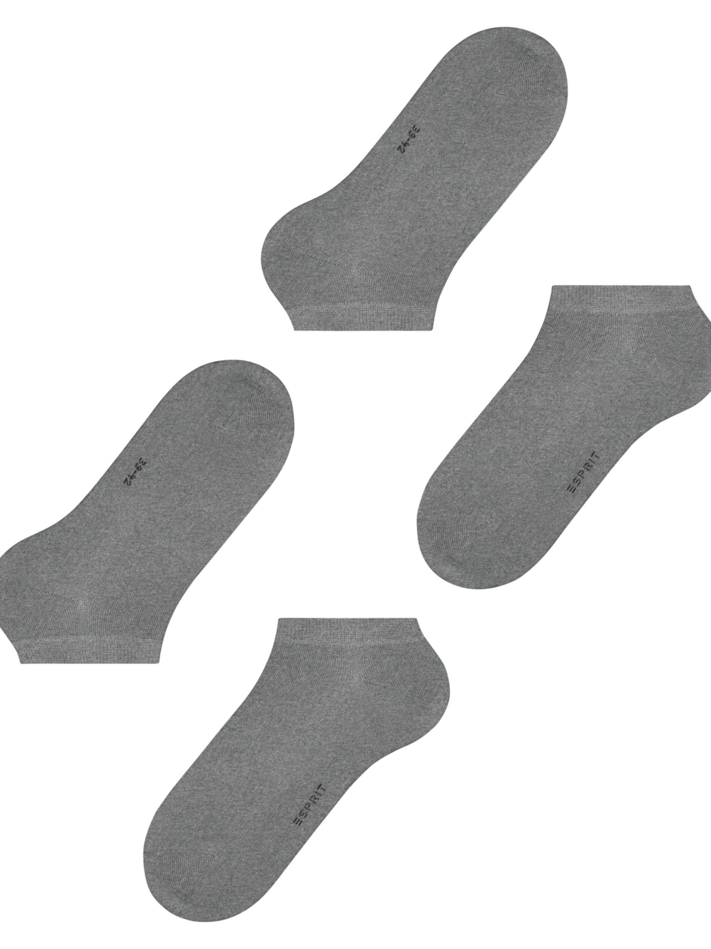ESPRIT Füßlinge 'Basic Uni 2-Pack'‌‌‌ in Grau