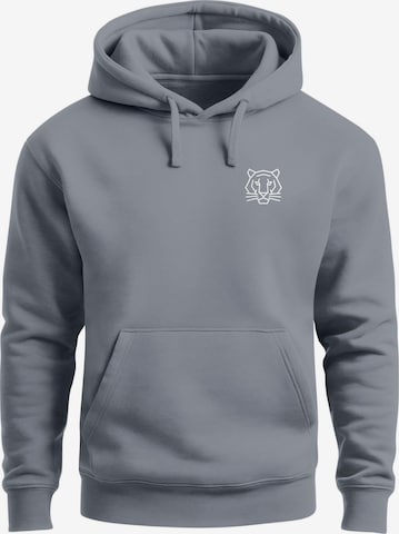 Neverless Sweatshirt 'Polygon Tiger' in Grau: Vorderseite