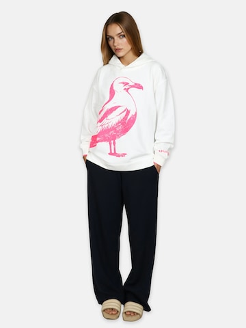 Sweat-shirt 'ADJÜS' salzhaut en blanc