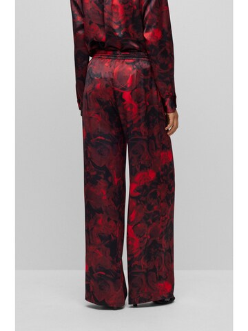HUGO Wide Leg Hose in Rot