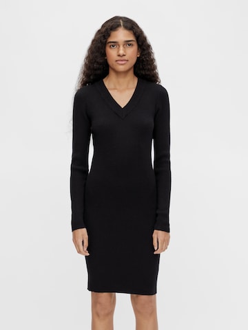 OBJECT Úpletové šaty 'Fae' – černá: přední strana