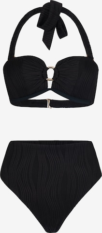 South Beach Bandeau Bikini värissä musta: etupuoli