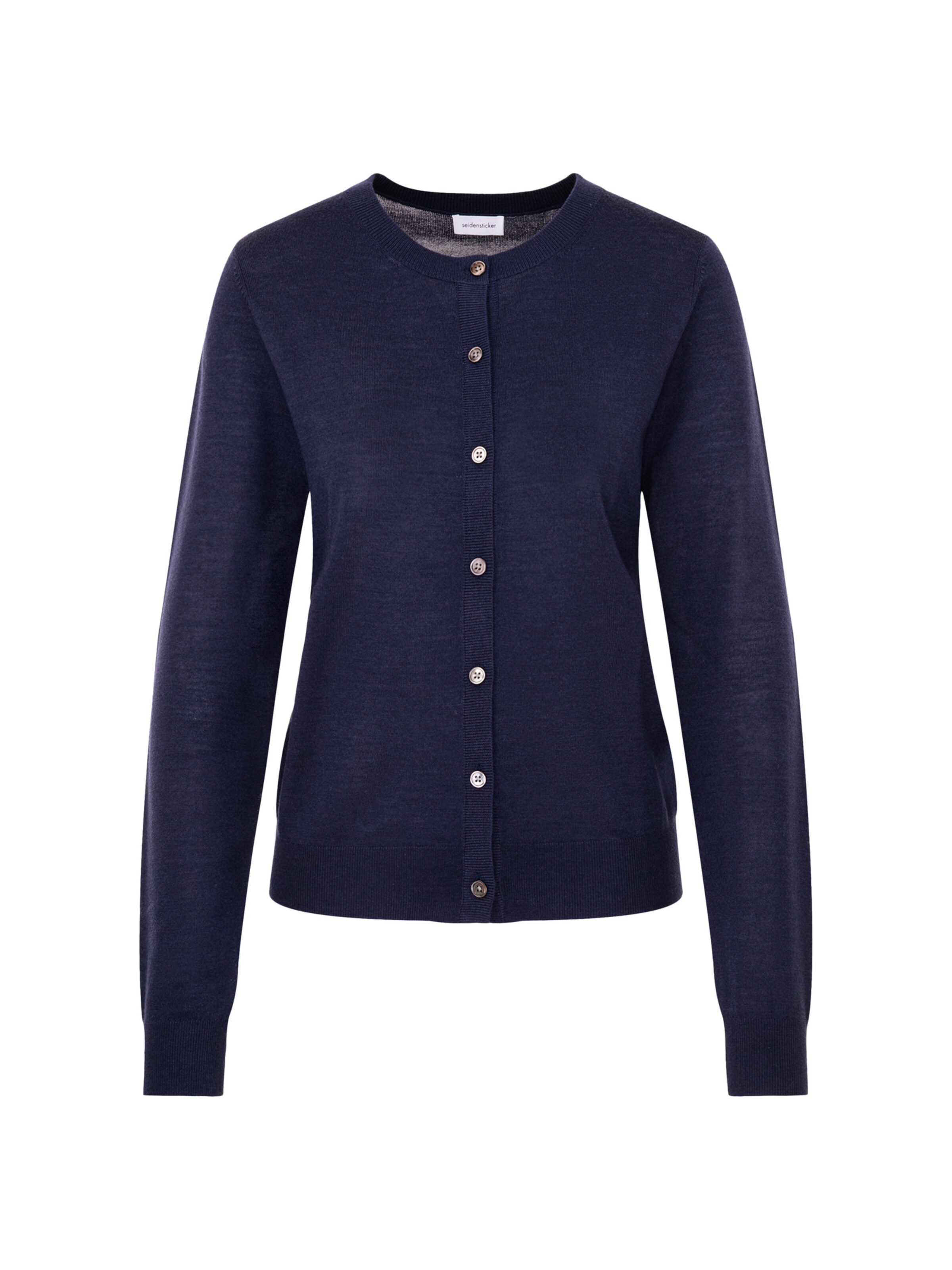 SEIDENSTICKER Gebreid vest 'The Knits' in Blauw: voorkant