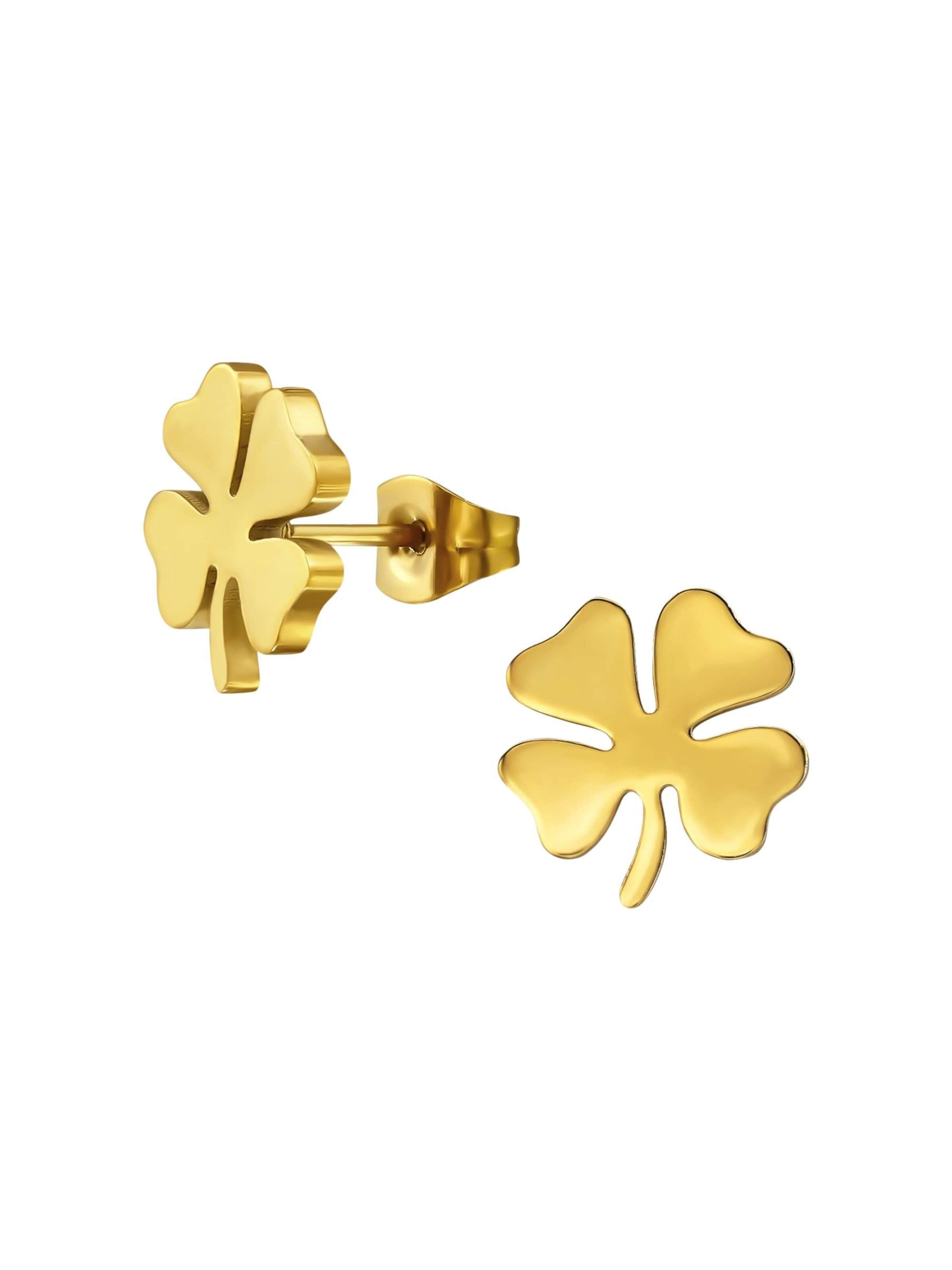 Boucles d'oreilles Maxte en or : devant