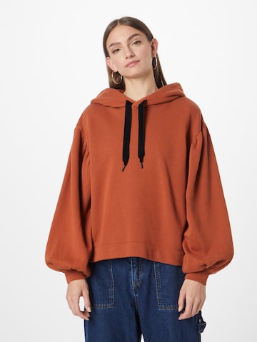LEVI'S ®Sweater majica 'Akane Rusched Hoodie' - narančasta boja: prednji dio