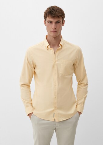 s.Oliver Slim fit Button Up Shirt in Yellow: front