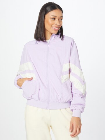 Urban Classics Between-season jacket 'Crinkle Batwing' in Purple: front