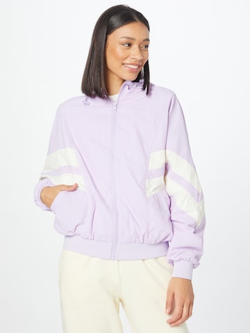 Urban Classics Between-Season Jacket 'Crinkle Batwing' in Purple: front